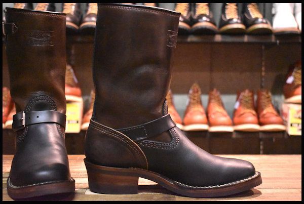 8.5E 良品 03年】WESCO ウエスコ ナローボス ブラック エンボスレザー 