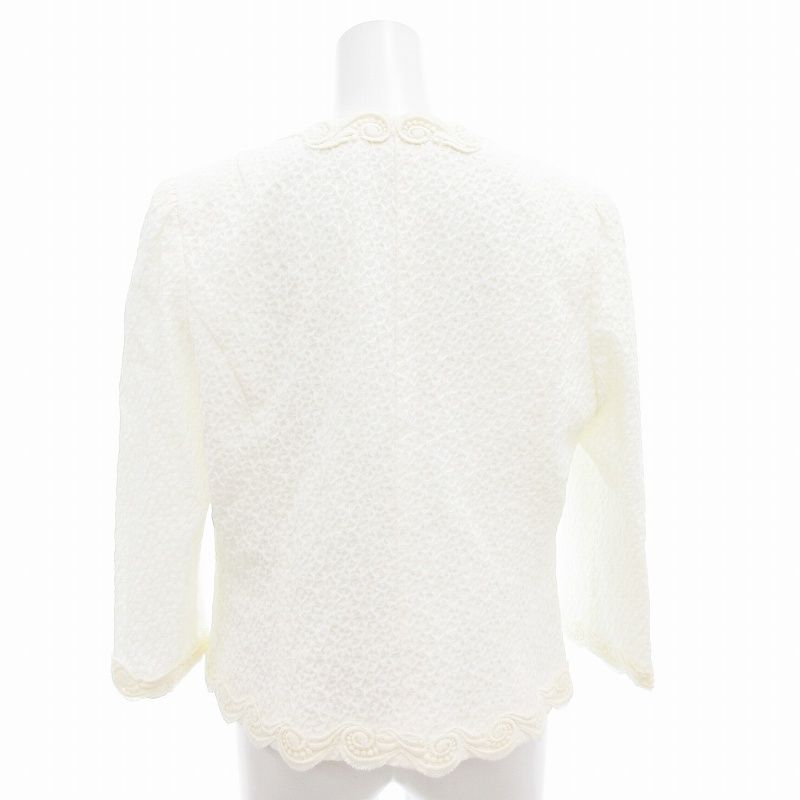 【極美品】★jun ashida　ノーカラー　総柄　シルクジャケット　Ｌ jun ashida ジュンアシダ ウールシルク 総柄 ノーカラー