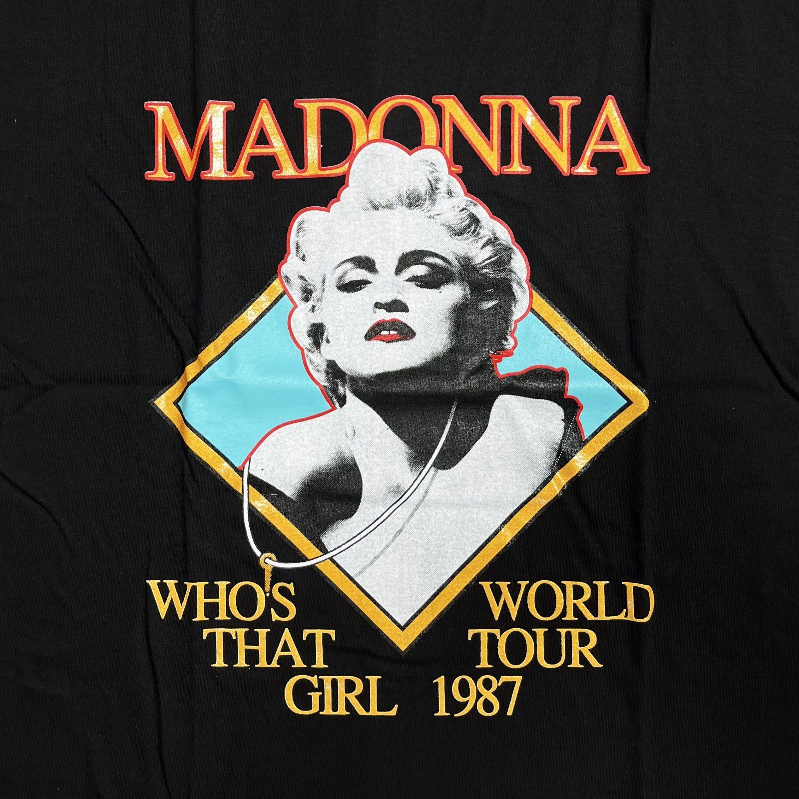 マドンナ　MADONNA & CREW ♥ 　貴重 黒 Tシャツ　Lサイズ 80s マドンナ ツアー Tシャツ L 古着 黒 MADONNA - メルカリ