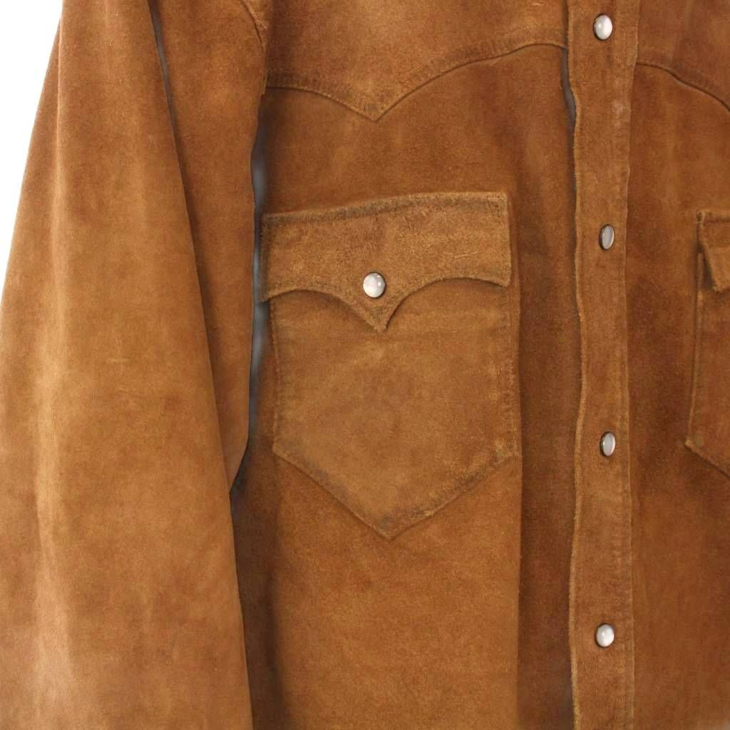 ダブルアールエル RRL ラルフローレン スエード ウエスタンシャツ