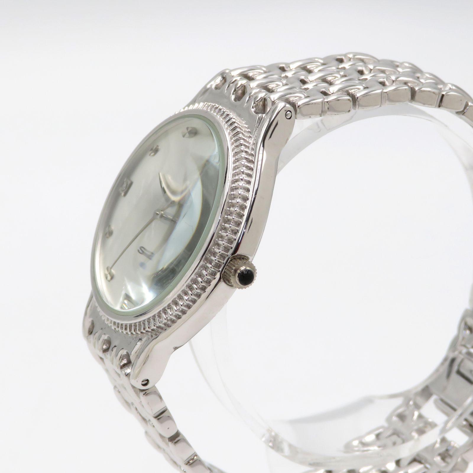 A【不動品】ELGIN エルジン FK-1055E メンズ 腕時計 シルバー SILVER