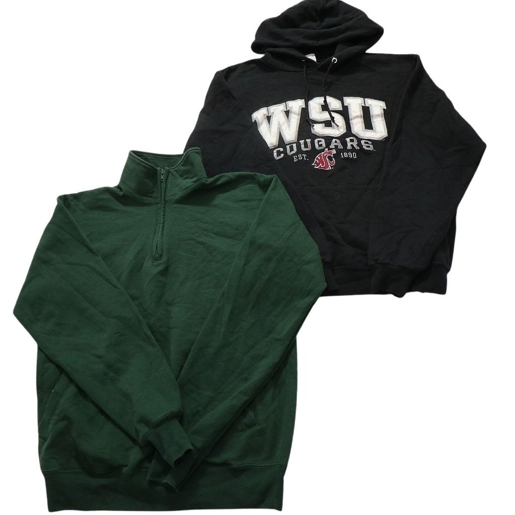 古着卸 チャンピオン Champion スウェット 8枚セット メンズ M 三段ロゴ ハーフジップ カレッジ風 古着 NC3903