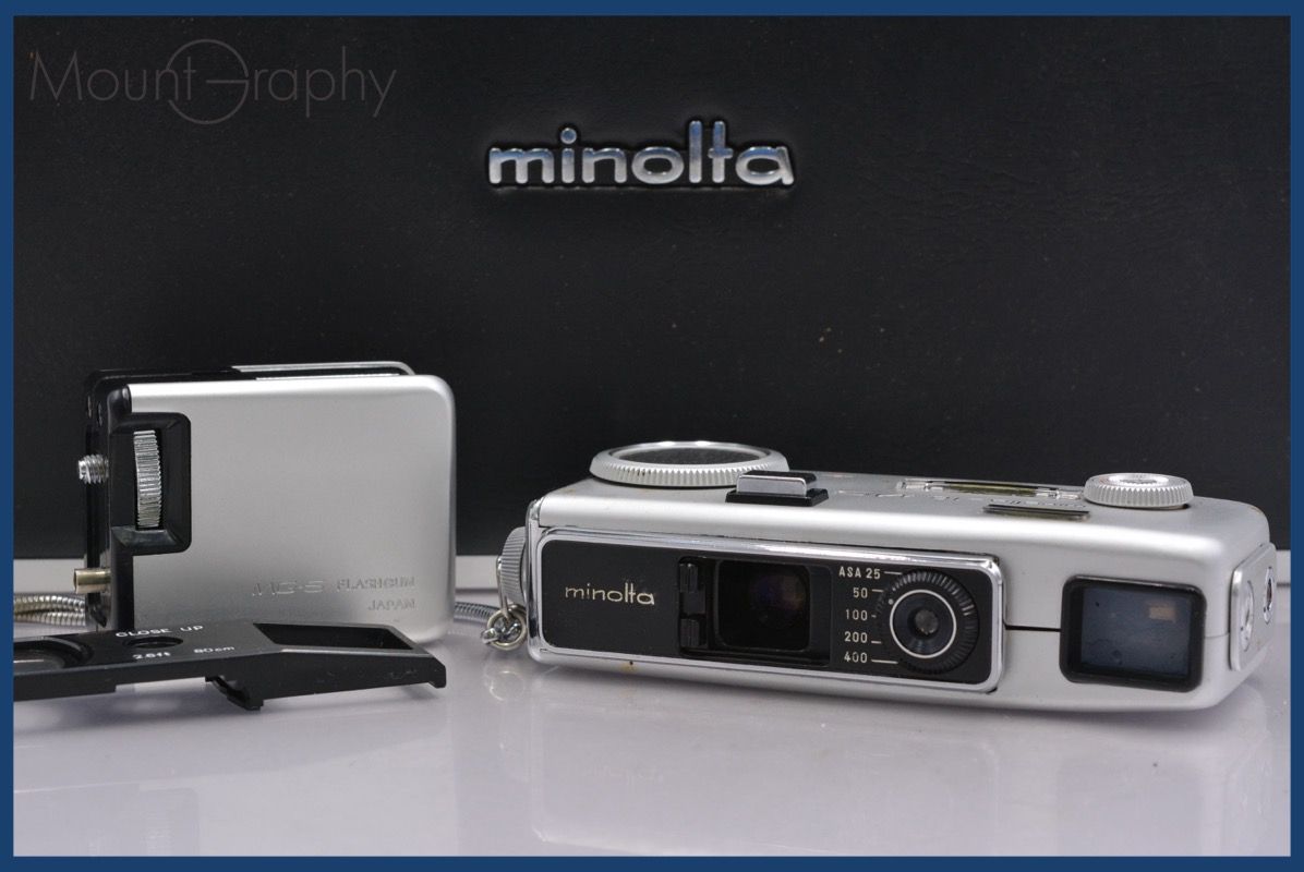 ミノルタ MINOLTA-16 MG-S 23mm F2.8 元箱 ケース フィルター フラッシュ付 完動 同梱可 mj5701