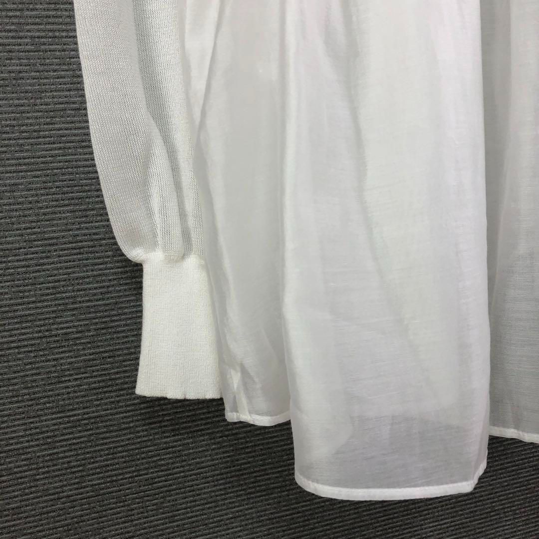 ソーノ sono マコタンハイブリッドシアー　カーディガン　白　フリーサイズ ソーノ sono マコタンハイブリッドシアー カーディガン 白