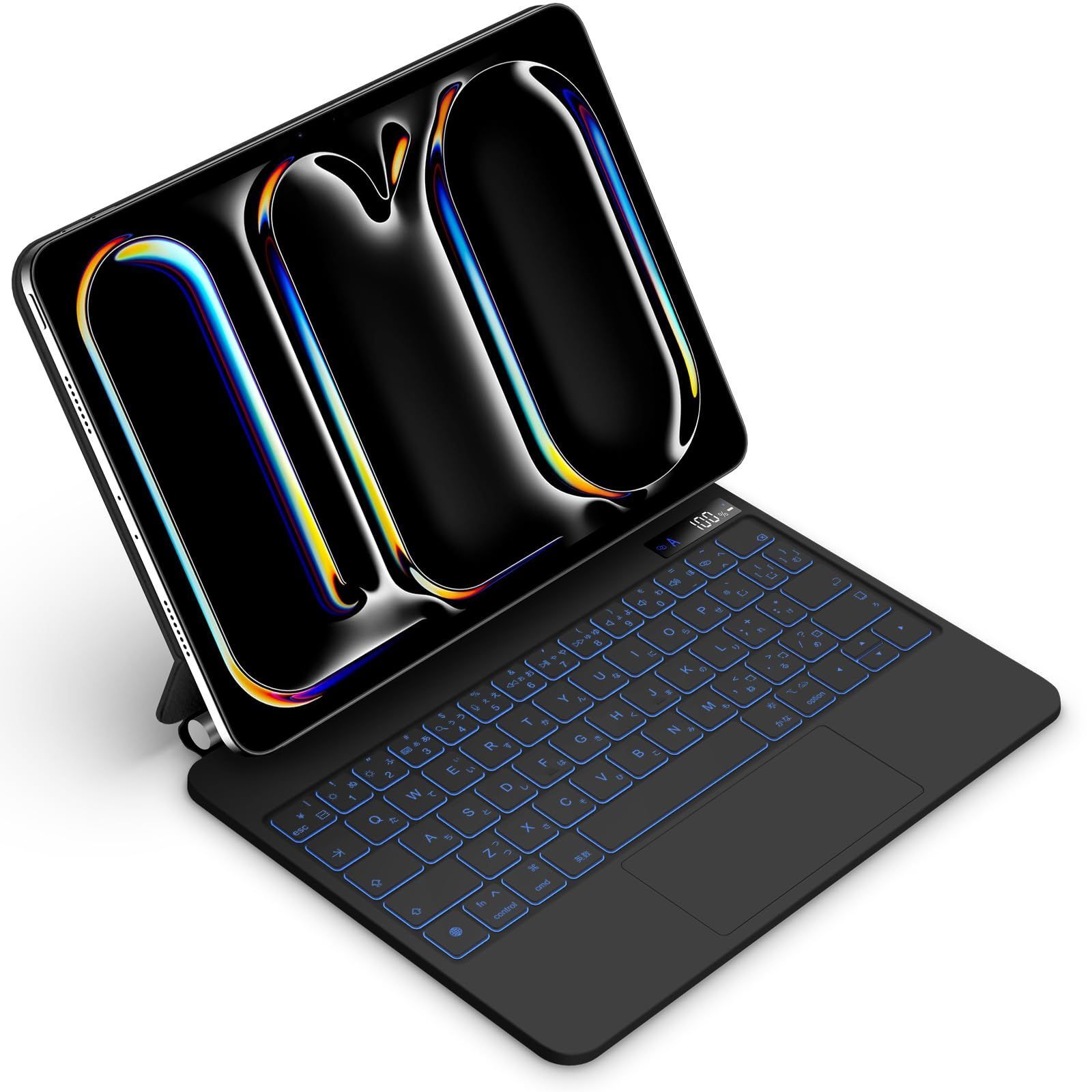 在庫 11 M4 M4 11inch Pro トラックパッド付きキーボード Pro ケース iPad iPad 7色バックライト付き 対応スマートキーボード 磁気吸着ケース 11インチ 日本語配列キーボード 2025 日本語説明書 GOOJ