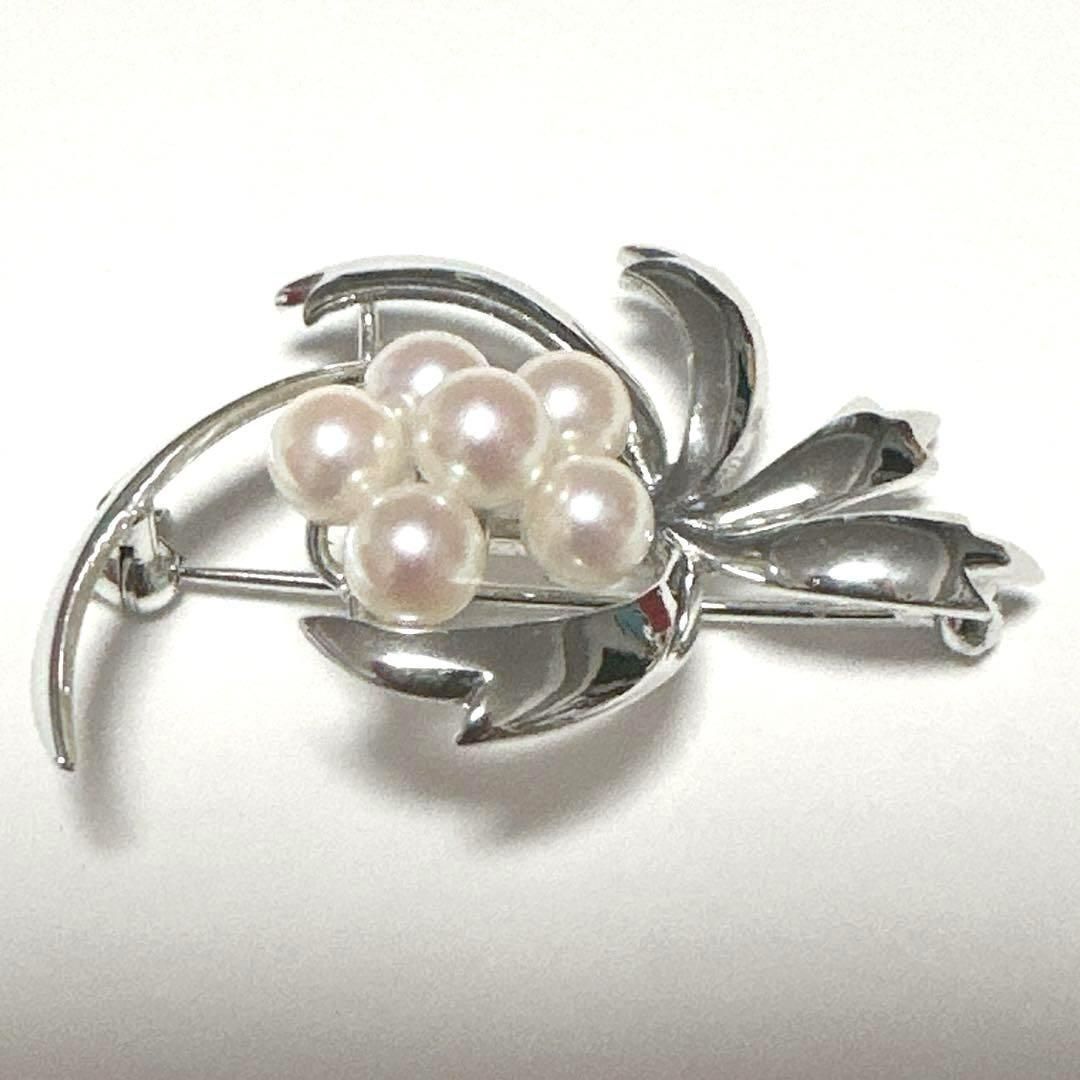 ミキモト MIKIMOTO ブローチ ペントップ SV パール シルバー 極美品