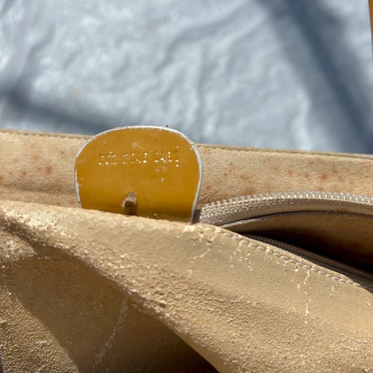 GUCCI グッチ トートバッグ 肩掛け エナメル スエード オレンジ