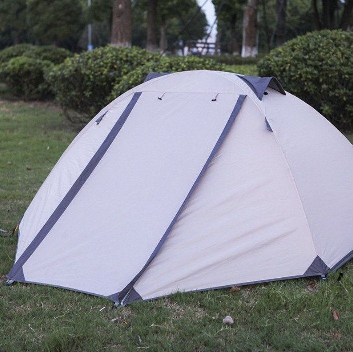 テント 2人用 ソロテント 軽量 4シーズン 二重層耐水圧3000MM 防水 登山テント スカート付き 防雨 防風 防寒 キャンプ アウトドア 簡単設営