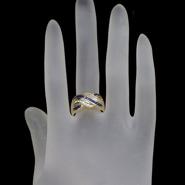 18kサファイアダイヤモンドリング K18YG サファイア ダイヤモンド リング 0.98ct D0.28ct - メルカリ