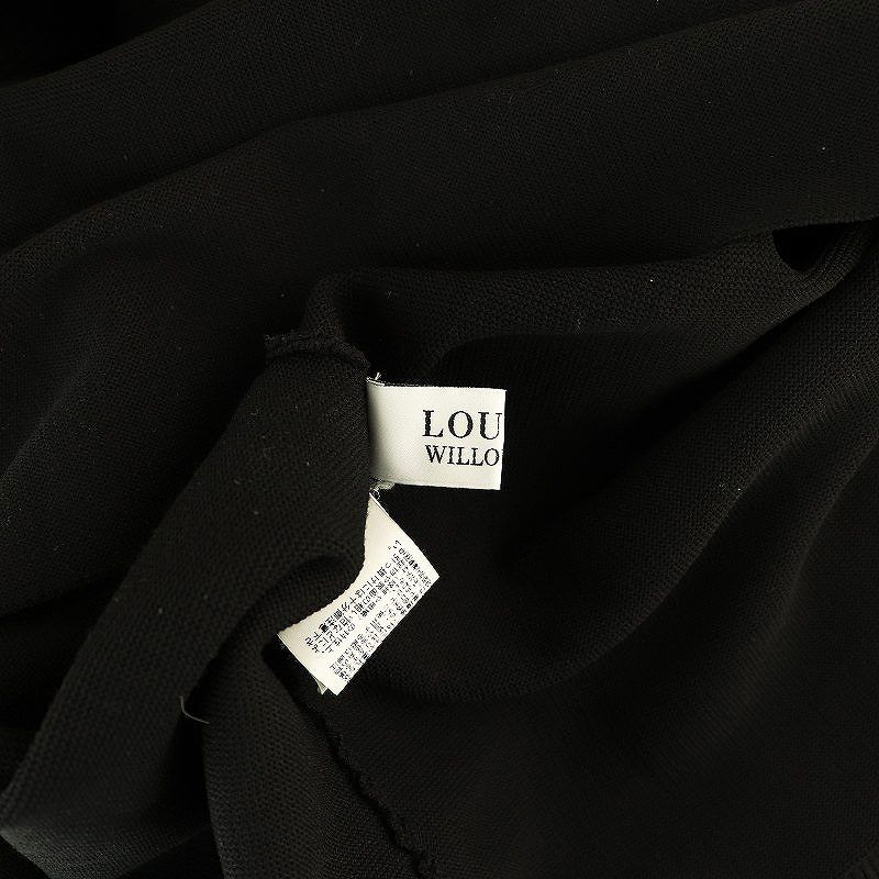 ルルウィルビー Loulou Willoughby 25SS ペプラムニットプルオーバー 長袖 2 ブラック /HK ■OS レディース ルルウィルビー Loulou Willoughby 25SS ペプラムニットプル