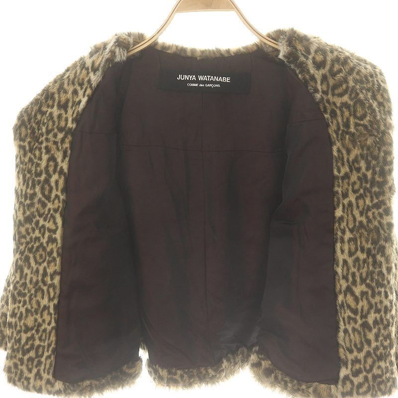 JUNYA WATANABE COMME des GARCONS / AD2008/フェイクファージャケット/--/アクリル/BEG/レオパード/JB-C046 ジュンヤワタナベ JUNYA WATANABE コムデギャルソン COMME des GARCONS