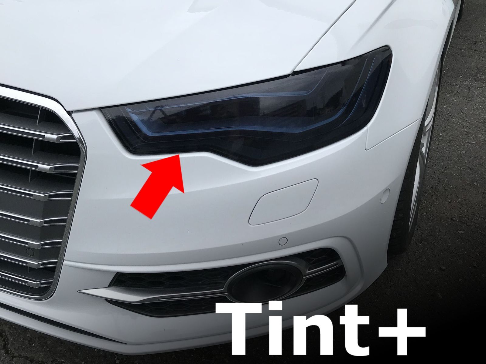 Tint+再利用できる ヘッドライト スモークフィルム アウディ A6/S6 セダン C7/4G 前期 アウディA6