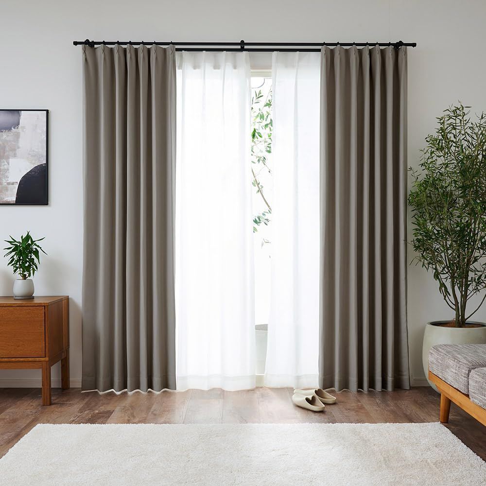 幅100cm×丈135cm_トープ 【王様のカーテン】すぐ使える5色7サイズ