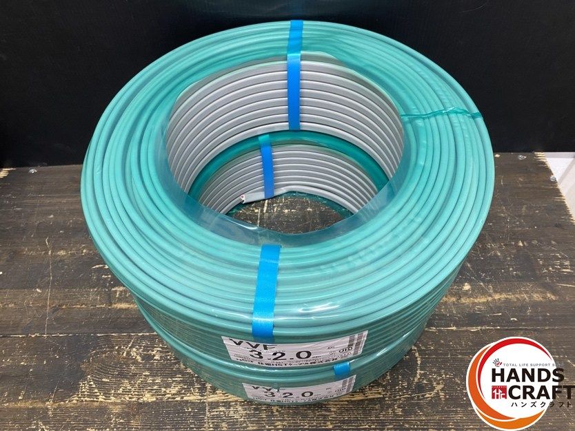 ● 住電 VVF 3×2.0mm×2巻 伝票直貼り 製造より１年以内のものを発送します ハンズクラフト久留米上津BP店