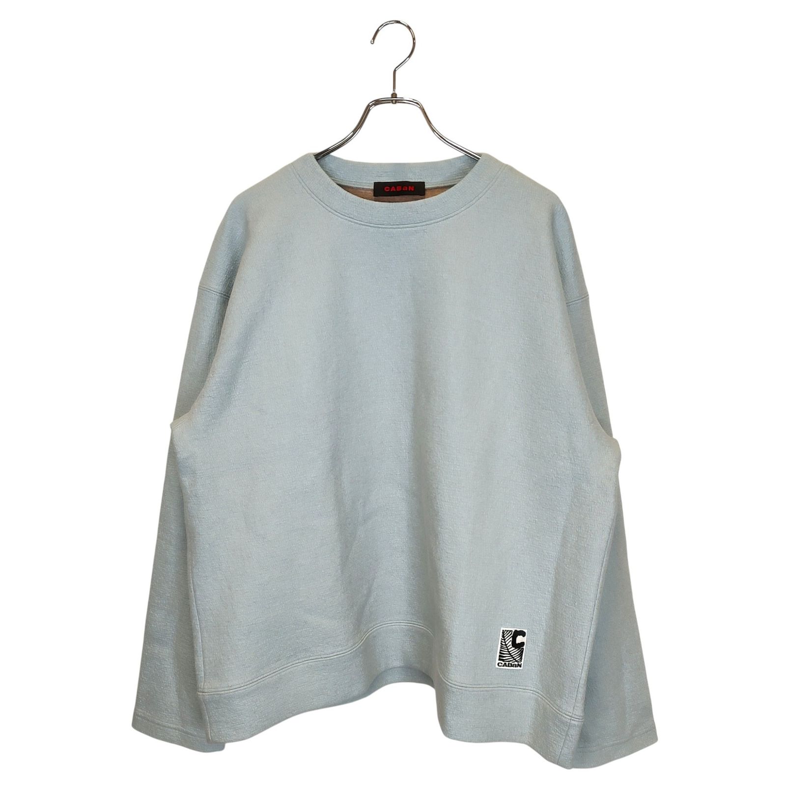CABaN キャバン ウール コットン ダブルフェイス プルオーバー スウェット 940017 L ライトブルー メンズ
