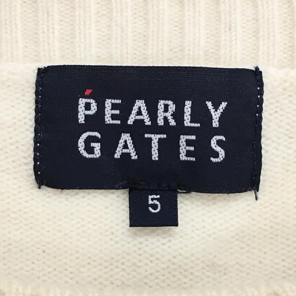 パーリーゲイツ セーター アイボリー×黒  メンズ 5(L) ゴルフウェア PEARLY GATES