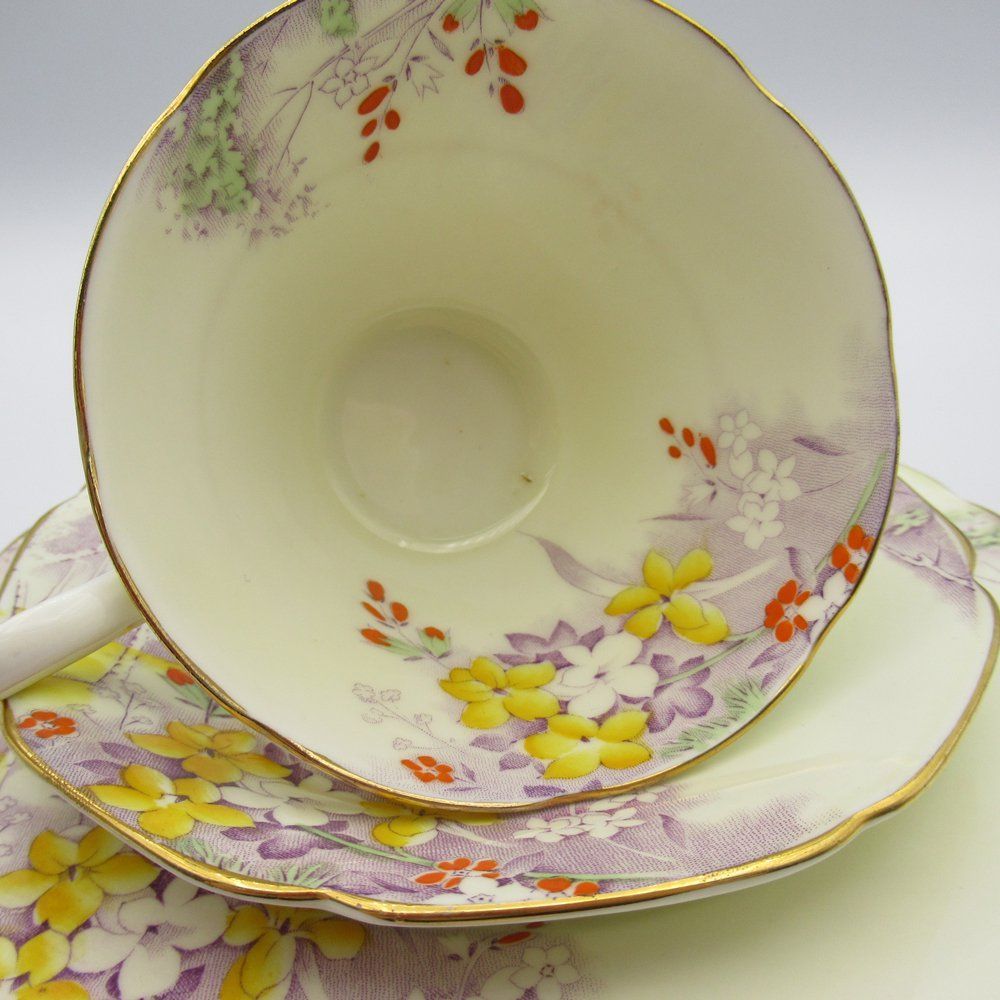 アンティーク 食器 トリオ ティーカップ＆ソーサー Paragon パラゴン