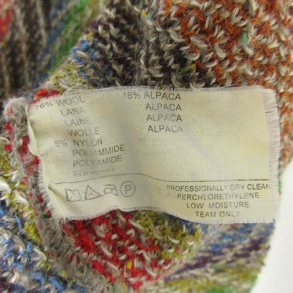 美品 MISSONI  ミッソーニ アルパカブレンド 長袖 シェブロンニットセーター 大きいサイズ 46 マルチカラー レディース 古着 中古 MISSONI - 美品 MISSONI ミッソーニ アルパカブレンド 長袖
