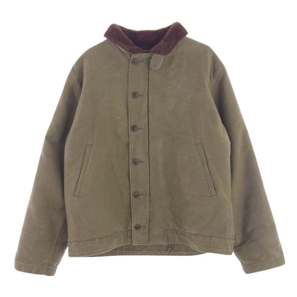 TENDERLOIN テンダーロイン ジャケット 16AW T-1 バックプリント アルパカ ボア デッキジャケット カーキ系 40【中古】