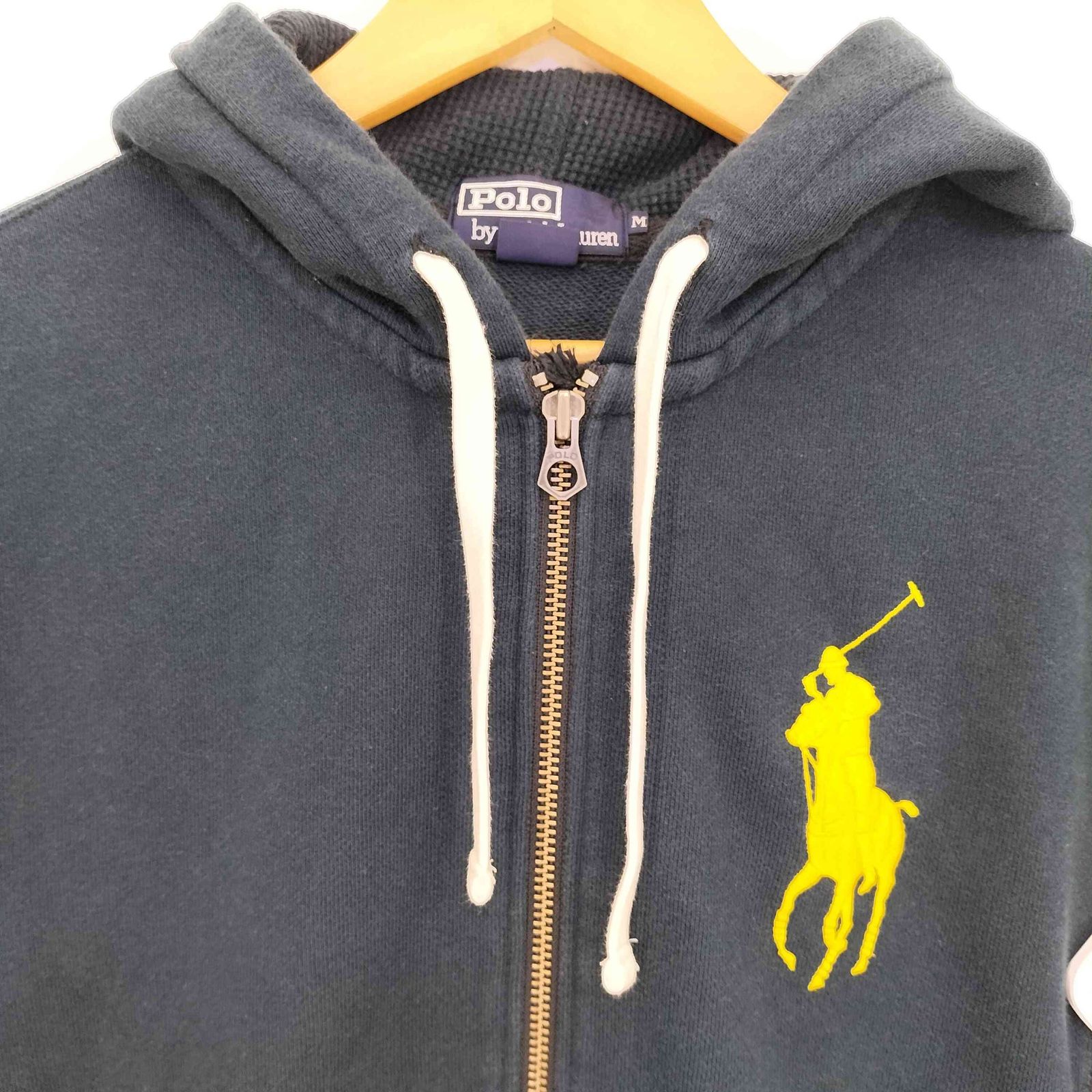 美品✨ポロバイラルフローレン ジップジャケット ブラック ビッグポニー刺繍 L ポロバイラルフローレン Polo by RALPH LAUREN 90-00s ビッグ