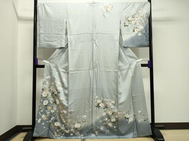 平和屋着物●訪問着　枝花文　暈し染め　金彩　正絹　逸品　CAAY8150gh 平和屋着物○訪問着 枝花文 暈し染め 金彩 正絹 逸品 CAAY8150gh