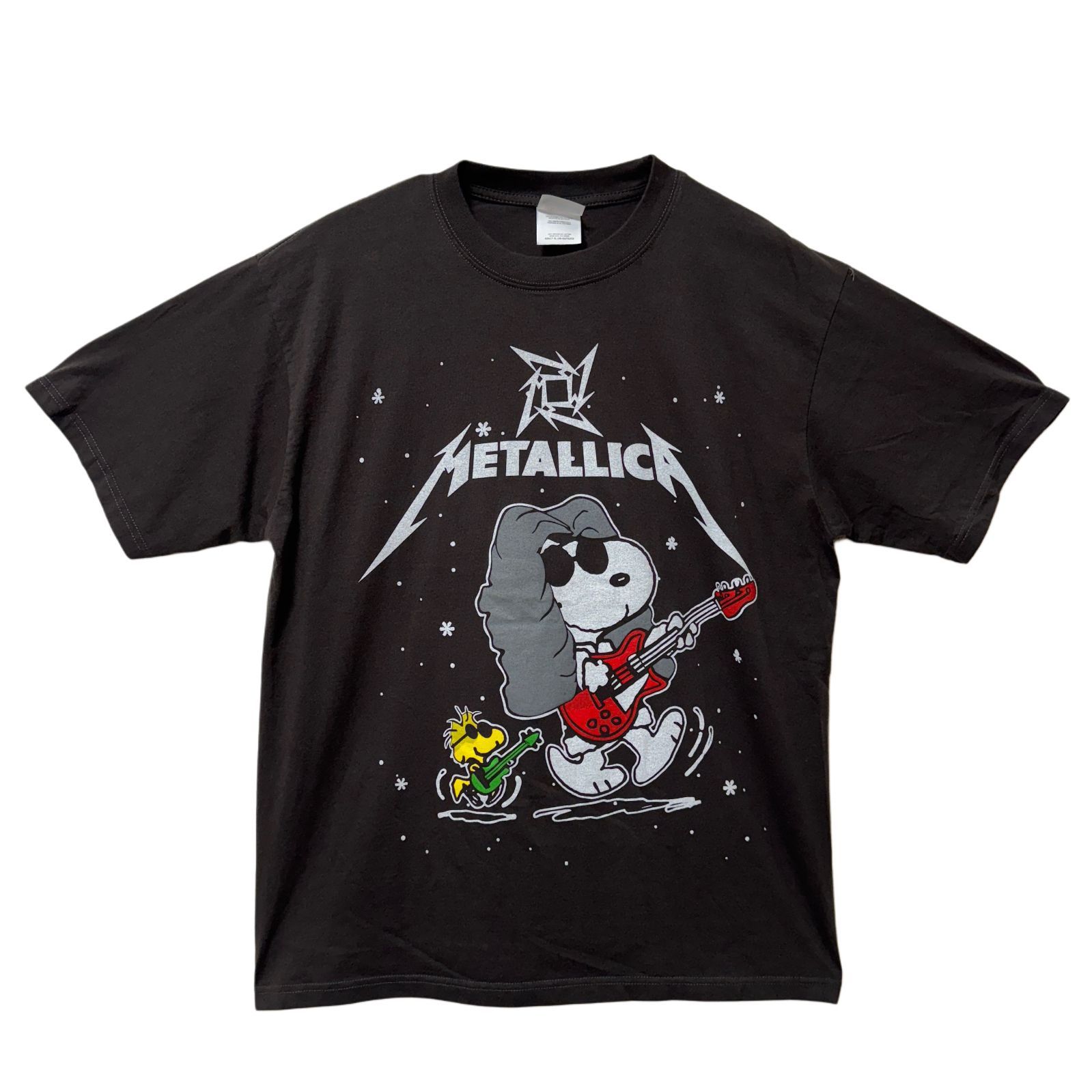 マツケンサンバ Tシャツ（ROCK）　xLサイズ スヌーピー Tシャツ XLサイズ ブラック Snoopy メタリカ