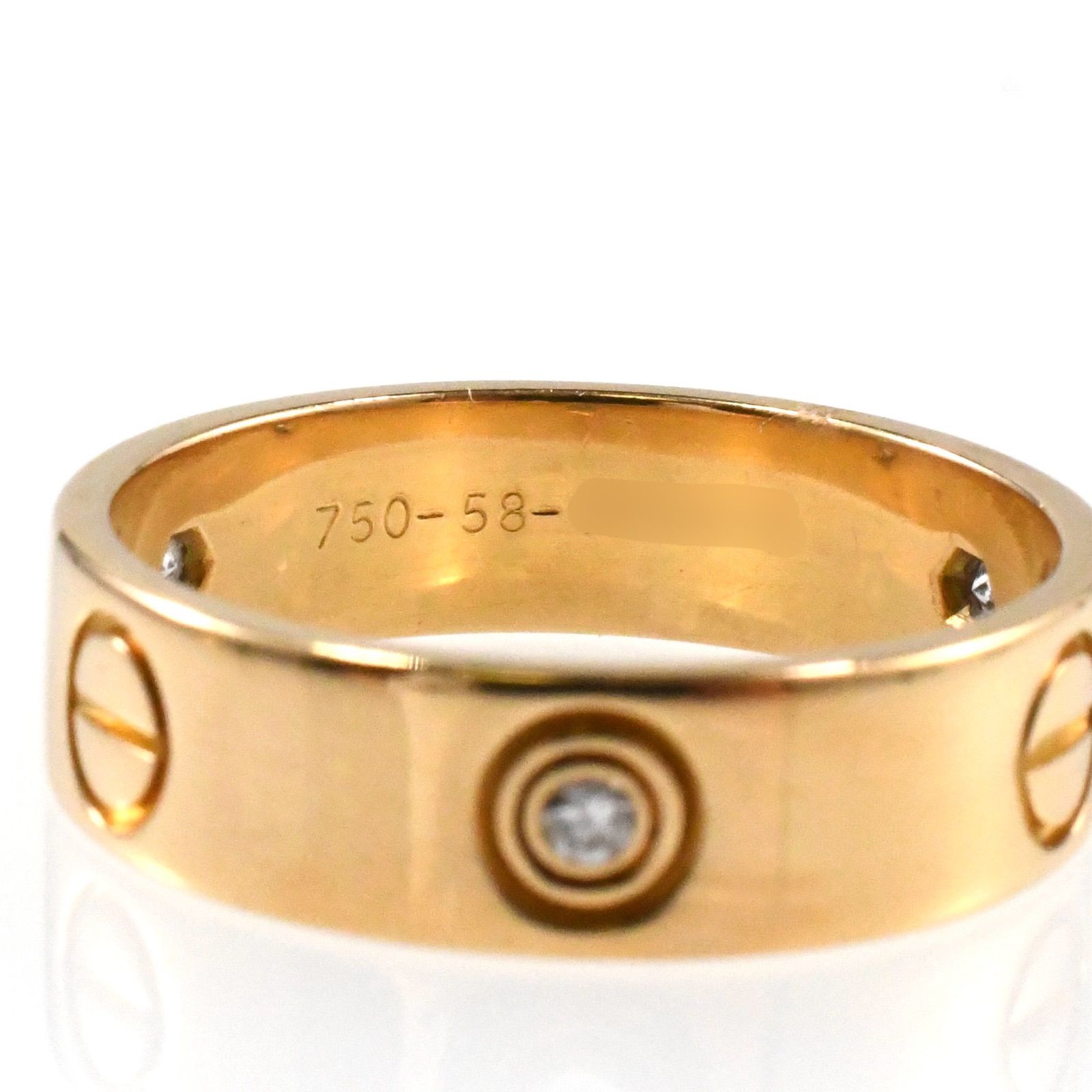 Cartier ラブリング AU750 サイズ45