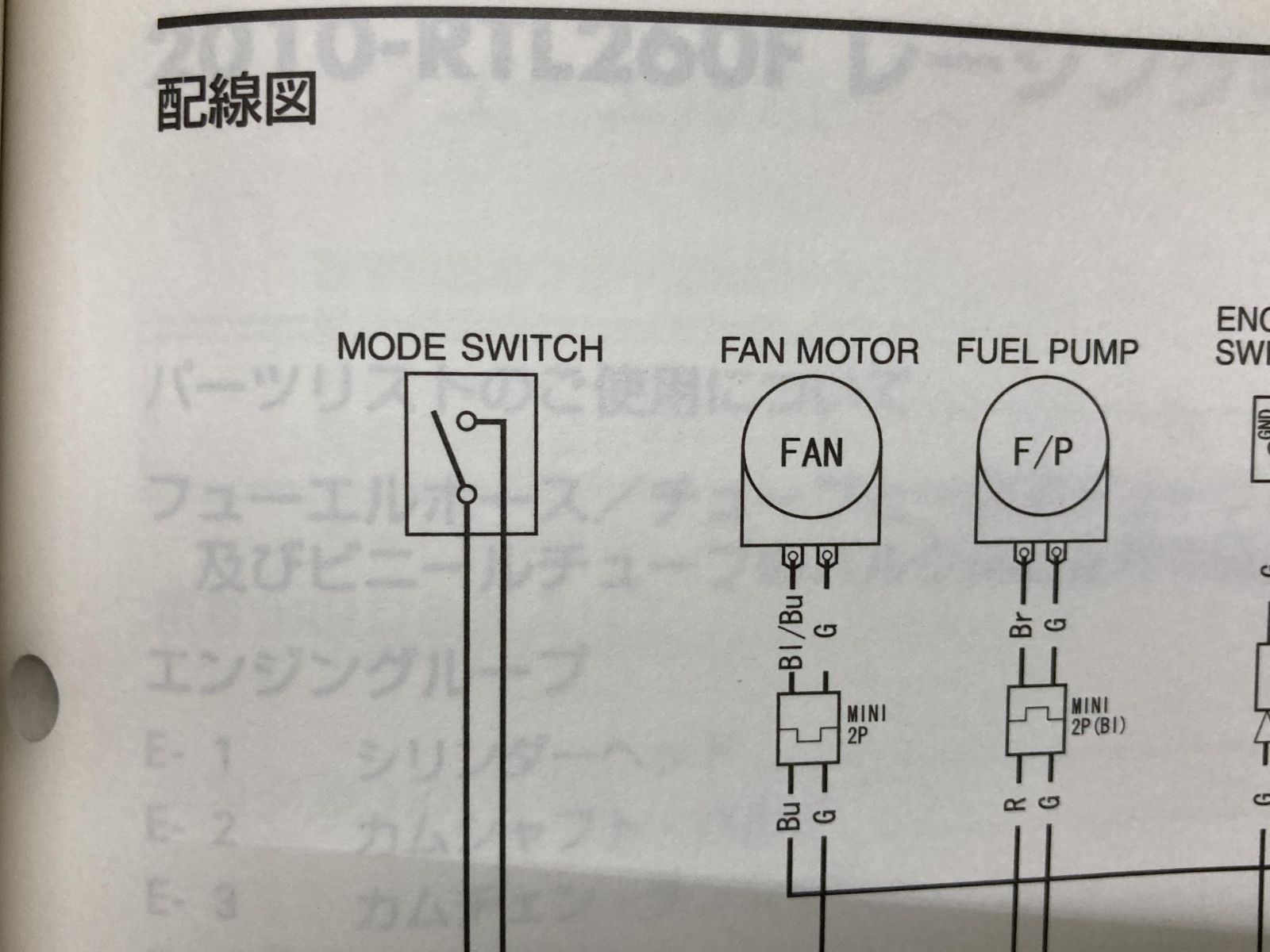 RTL260F オーナーズマニュアル ホンダ 正規 中古 バイク 整備書 配線図