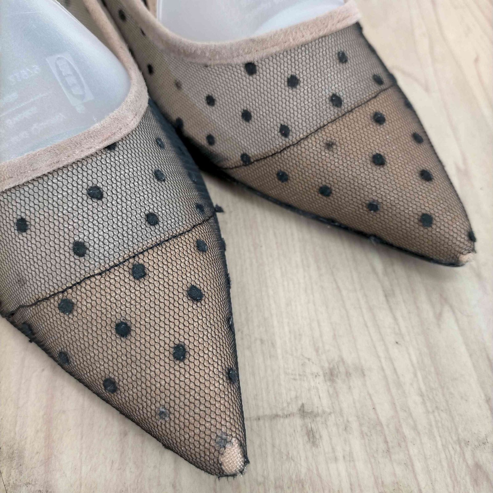 【美品】TSURU by Mariko Oikawa ドットチュールパンプス TSURU by Mariko Oikawa ドットチュールパンプス