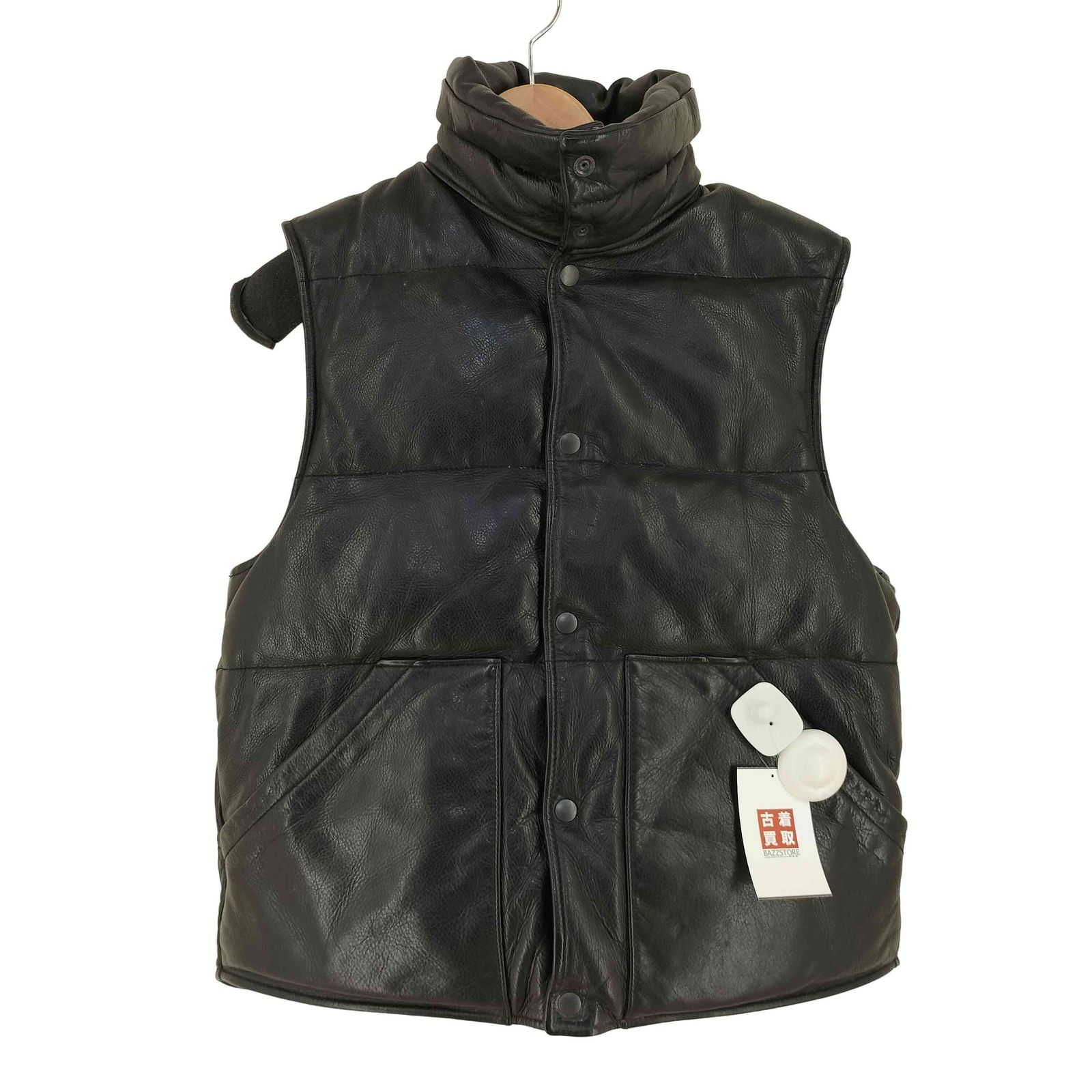 USED古着(ユーズドフルギ) MUSHMANS Utility Leather Down Vest STEER HIDE メンズ  42【中古】【ブランド古着バズストア】 ユーズドフルギ USED古着 MUSHMANS Utility Leather Down Vest STEER