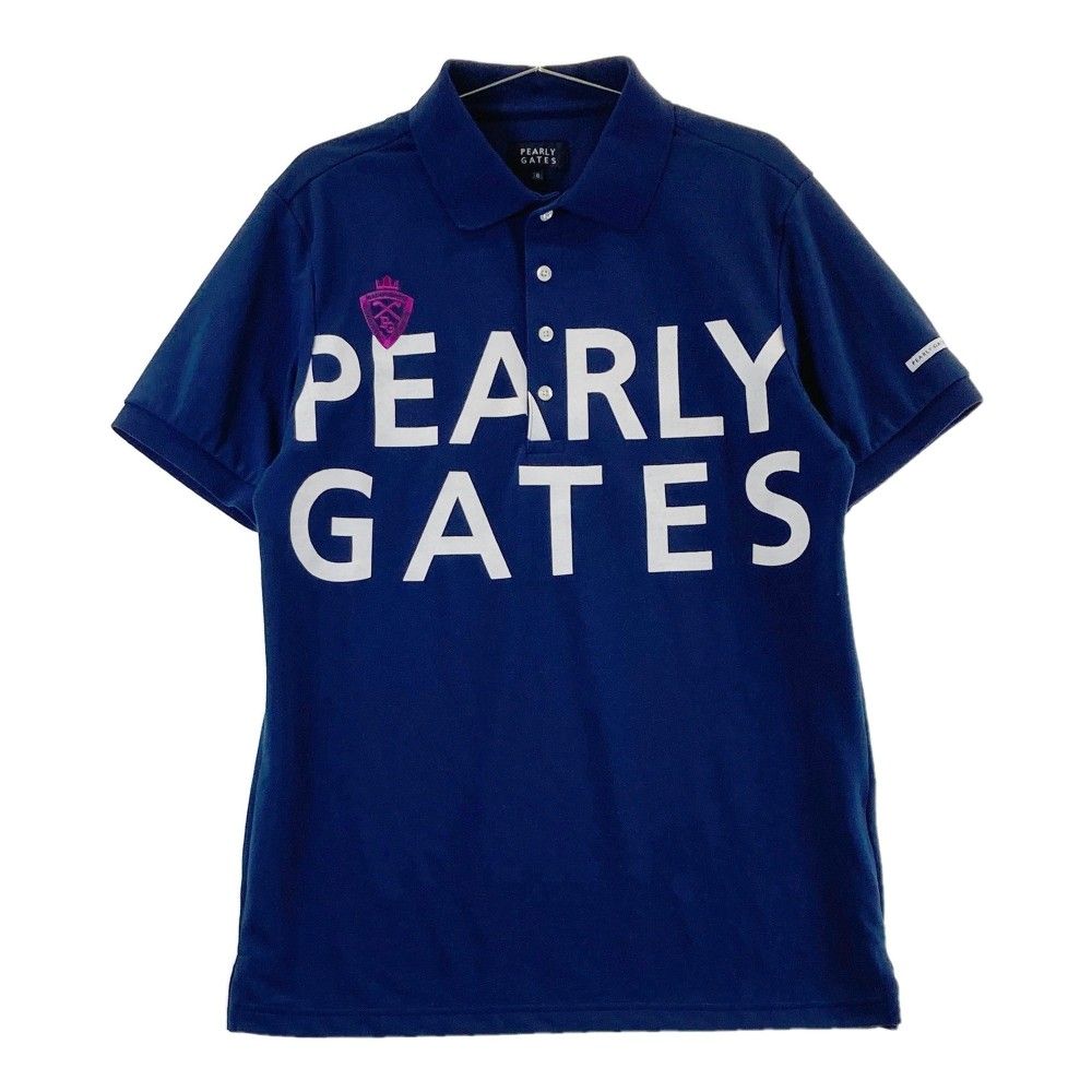 サイズ：6 PEARLY GATES パーリーゲイツ 半袖ポロシャツ ロゴ ネイビー系 [240101261594]# ゴルフウェア メンズ ストスト  - メルカリ