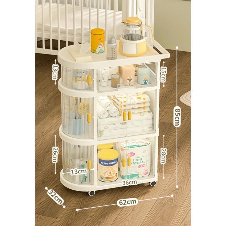 収納ラック 多層 収納ワゴン キャスター付き 収納棚 折りたたみ 軽量 新生児 ベビーワゴン 4段 ベビー用品収納 おむつ収納 移動式 収納ケース 引き出し 収納棚 洗面所収納 化粧品 コスメ 小物収 amyz4232 STEELWINDOWSANDDOORS_COM