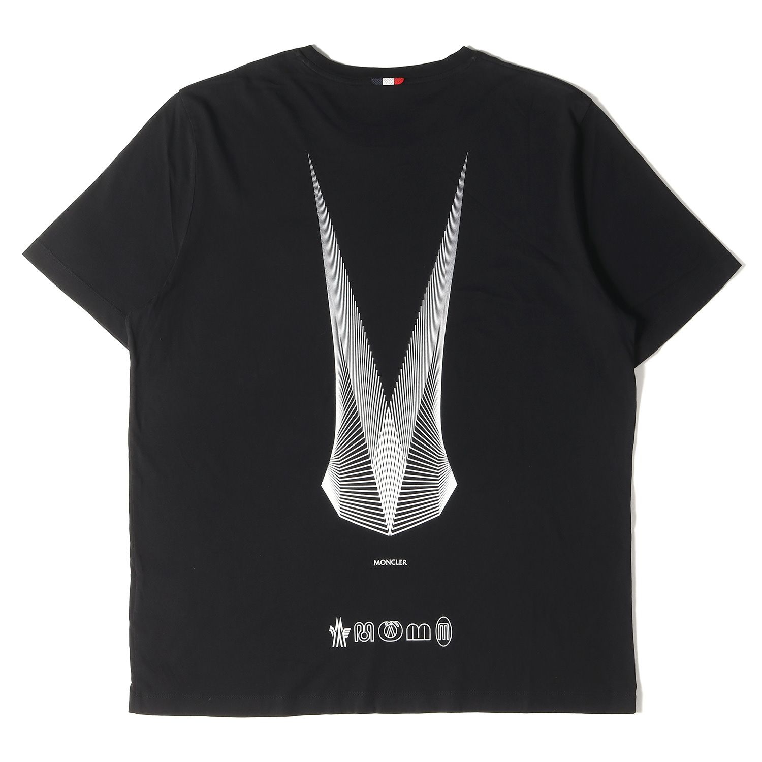 美品 MONCLER モンクレール Tシャツ ワッペン付き バック ロゴ
