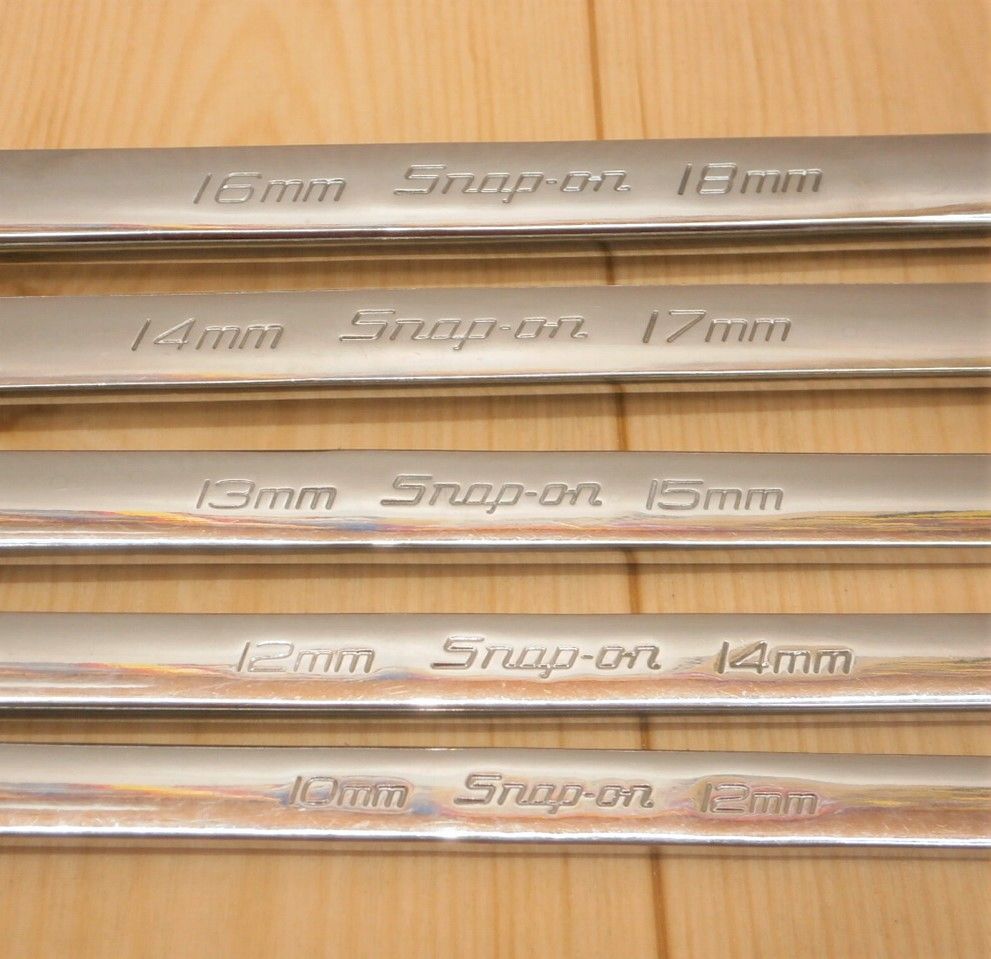 ☆5本セット Snap-on XBM メガネレンチ 10mm 〜 18mm 中古品 XBM1012A