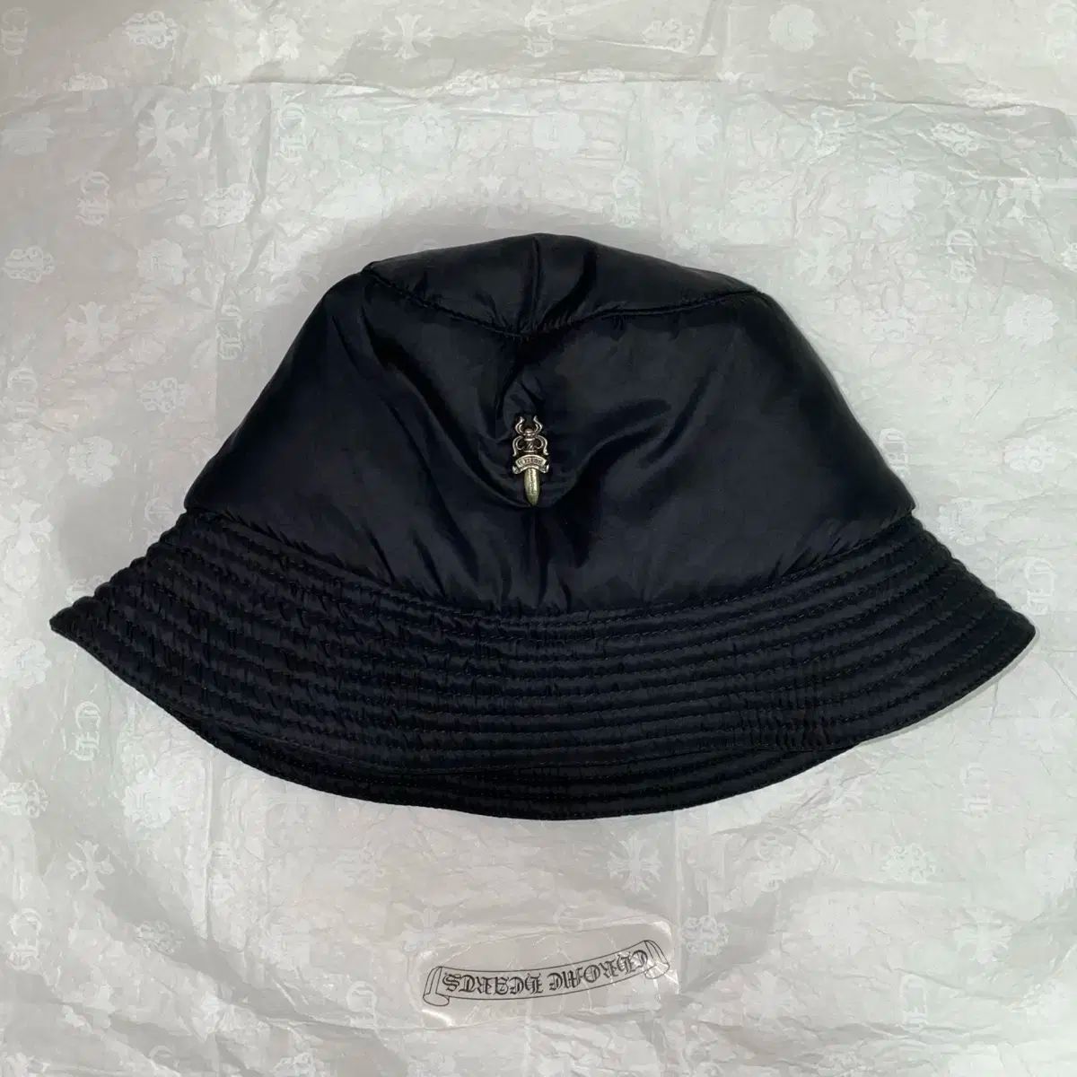 M Chrome Hearts クロムハーツ ダガー ナイロン バケット ハット バケットハット ブラック