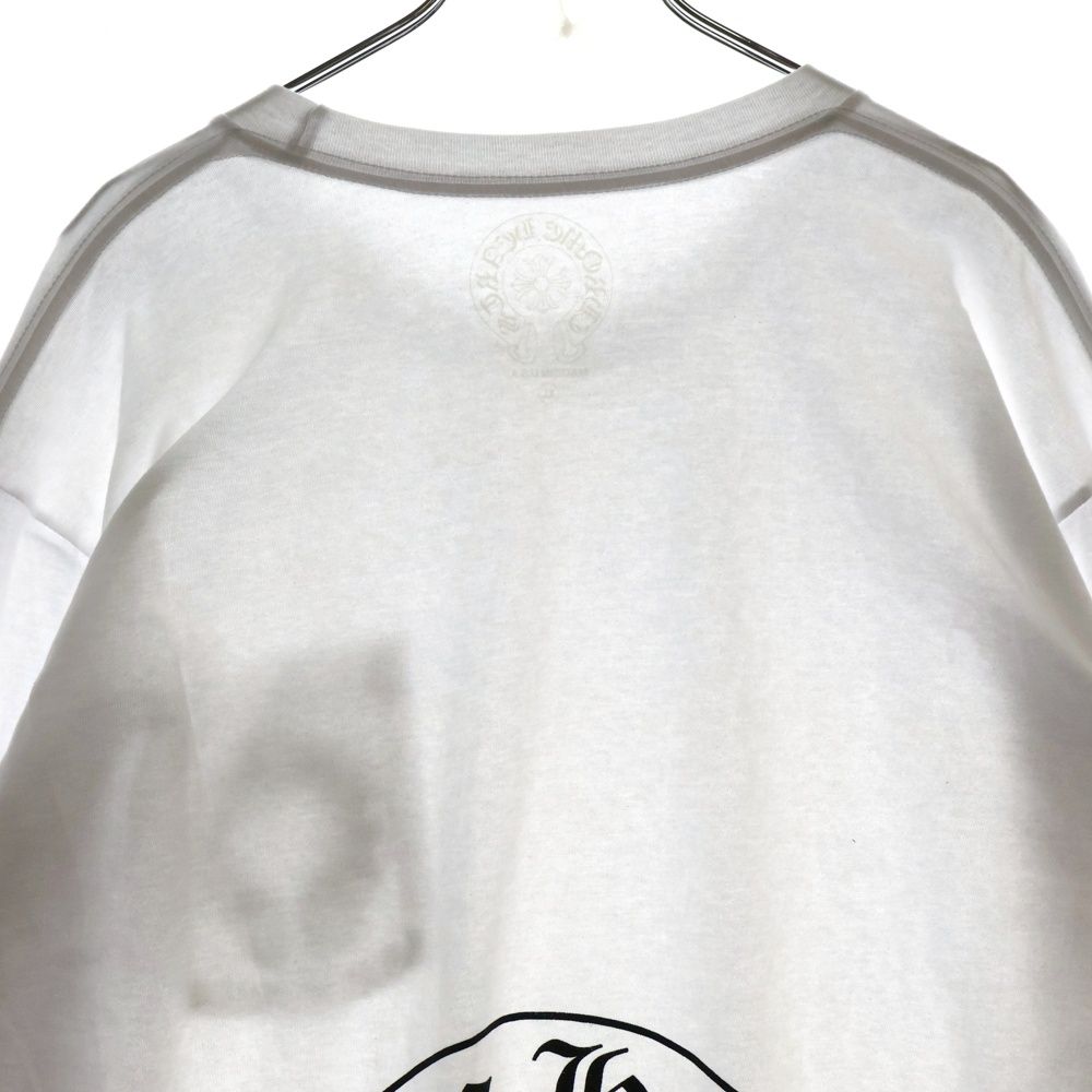 新作ロンT/クロムハーツ 袖フローラル バックホースシュープリント L