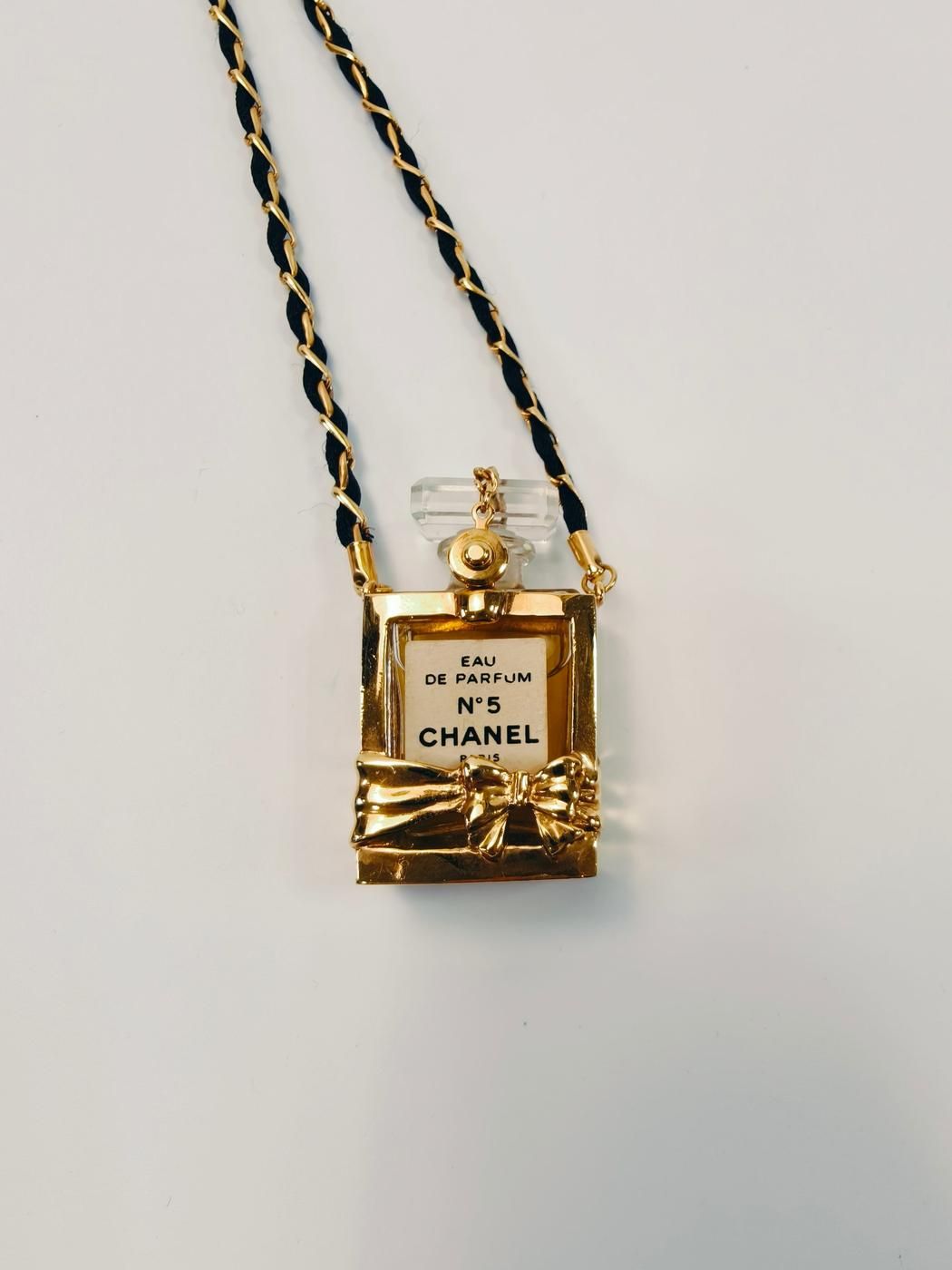 CHANEL No5 リボンケース 香水ボトル ネックレス ゴールド 9754 CHANEL シャネル No5 リボンケース パフュームボトル 香水ボトル