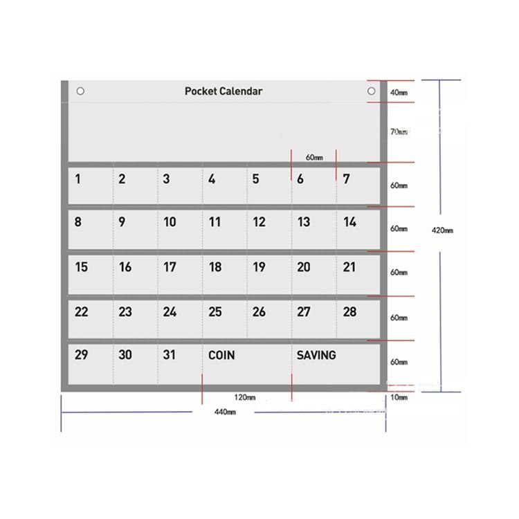 カレンダーポケット ウォールポケット お薬カレンダー 1ヶ月 壁掛け 収納ポケット 韓国語 英語 壁掛け収納 小物収納 薬入れ 小物入れ 雑物整理 便利 省スペース 玄関 おしゃれ 多目的ポケット カ#shbwdd4524