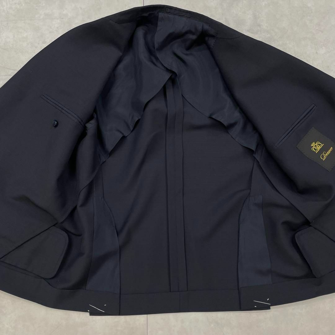 Drawer ドゥロワー テーラードジャケット ダブル モヘヤ ウール ネイビー 38 SIROKUMA-CORPORATION_COM