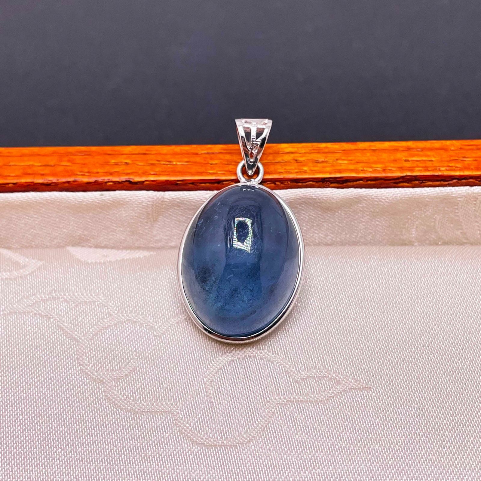 EU製 ブルーアクアマリン 925銀ペンダント パワーストーン アクセサリー 天然石 お守り プレゼント 21.3*16.3*9.4mm ZB9394