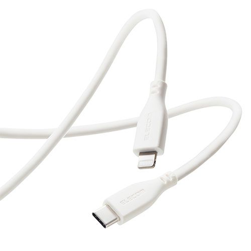 5個セット エレコム なめらかUSB-C to Lightningケーブル MPA-CLSS10WHX5