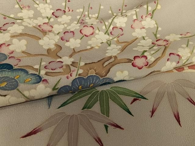 作家物 加賀調友禅 一つ紋 上品 色味の良い 付下げ 正絹 AK-6630 作家物 加賀調友禅 一つ紋 上品 色味の良い 付下げ 正絹 AK-6630