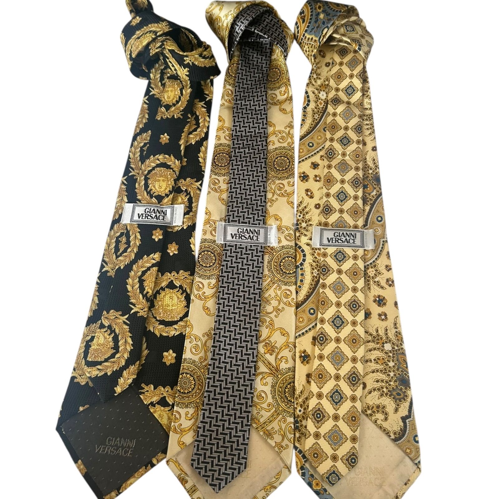 Z1404 GIANNI VERSACE ジャンニヴェルサーチェ 柄物ネクタイ 3点