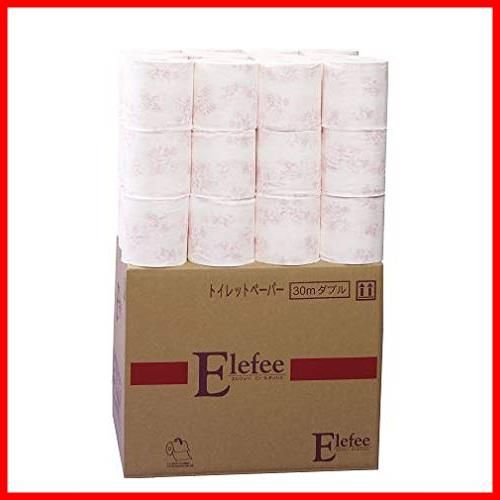 在庫 トイレットペーパー 花柄ピンク ×36ロール エレフィー 入り まとめ買い ニヨド製紙