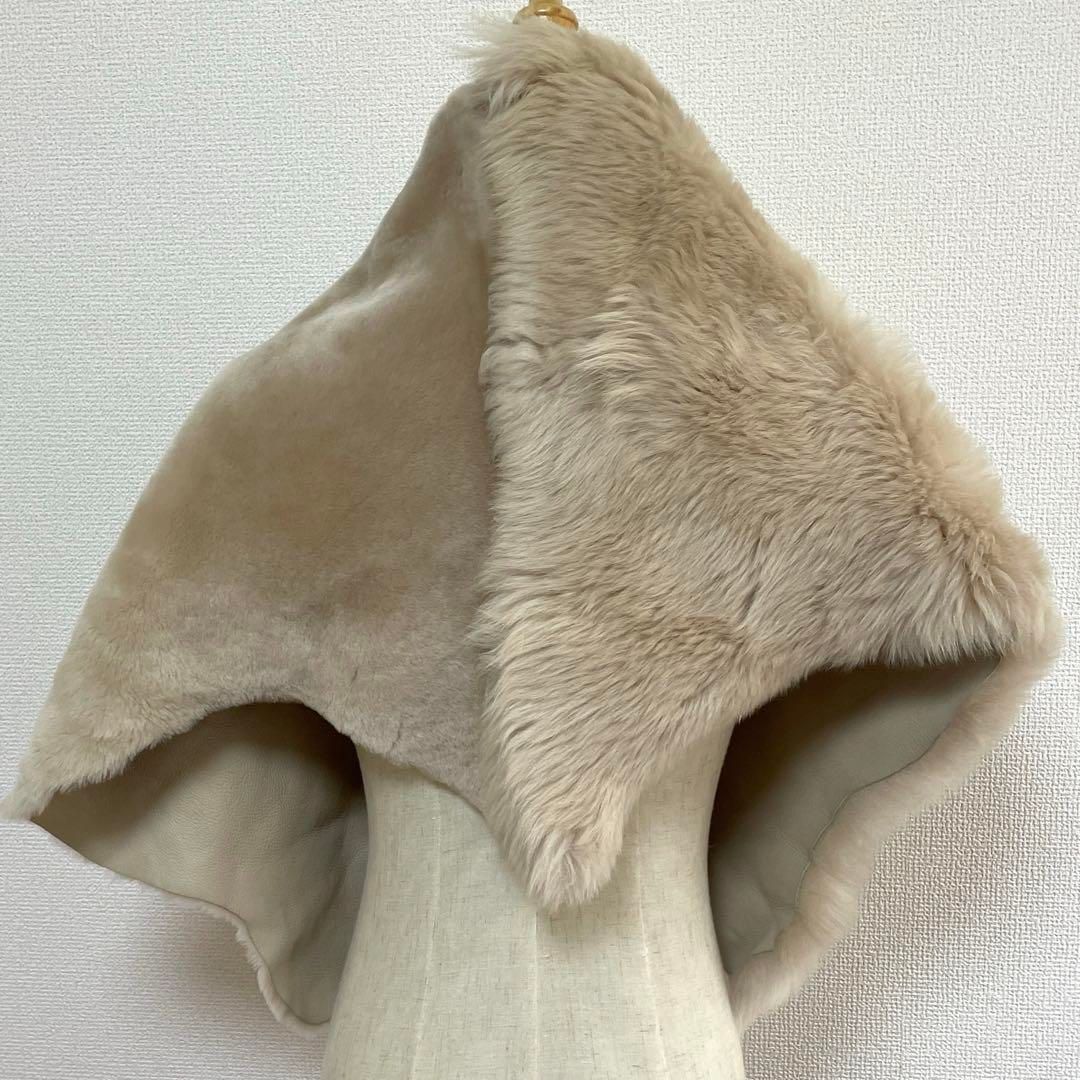 ガシュロウアンドコール ムートン ストール ベージュ 羊革 おしゃれ