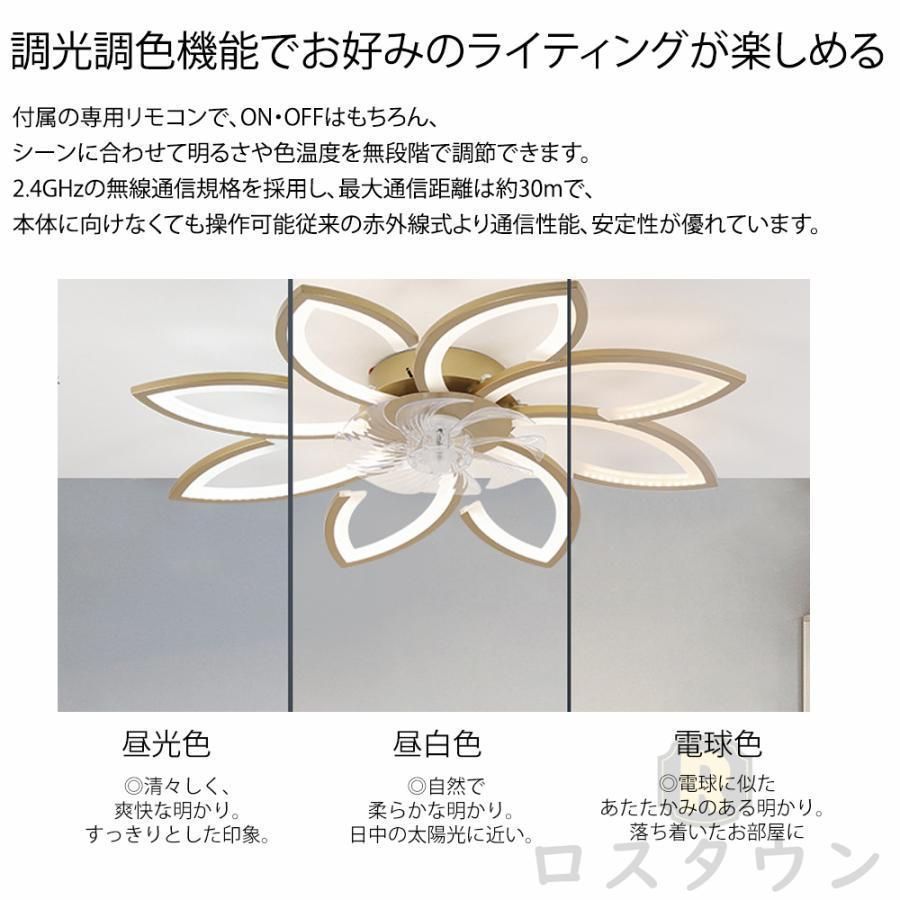 シーリングファンライト LED