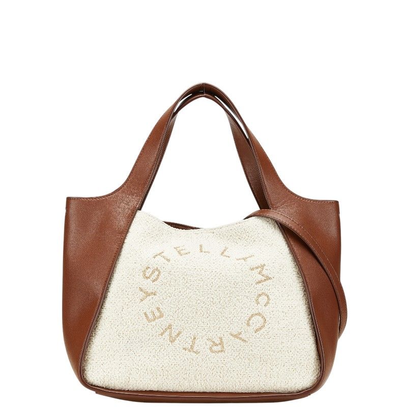 ステラマッカートニー ハンドバッグ ショルダーバッグ 2WAY 513860 ブラウン アイボリー パイル フェイクレザー レディース Stella McCartney 1-0206004