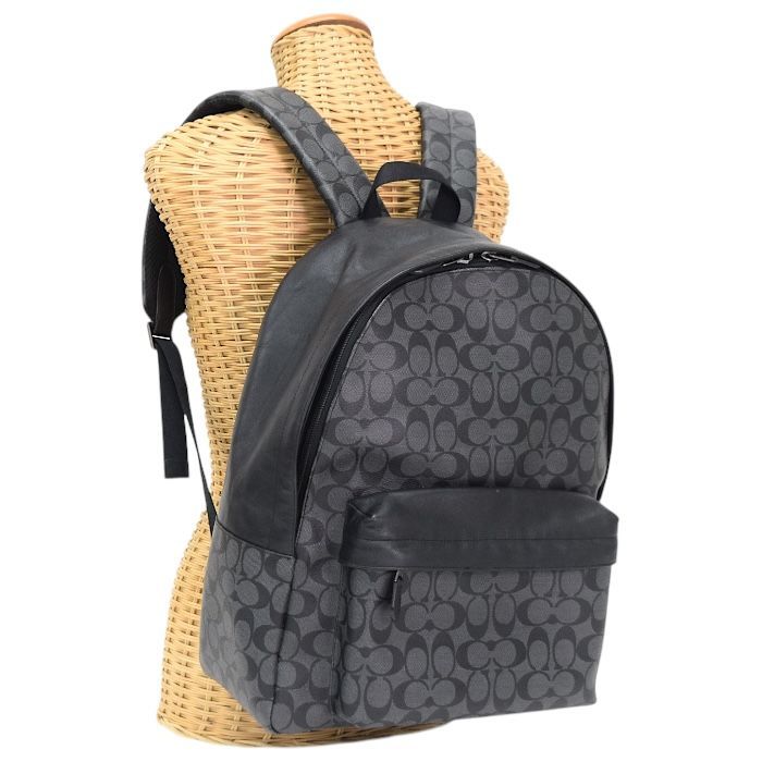 ABランク】 コーチ COACH バックパック PVC / レザー シグネチャー 