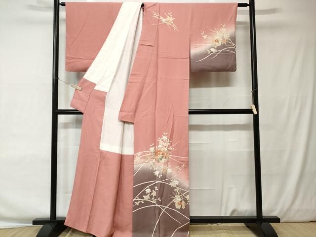 平和屋着物□訪問着 樹林文 暈し染め 金彩 正絹 逸品 AAAY5571ph