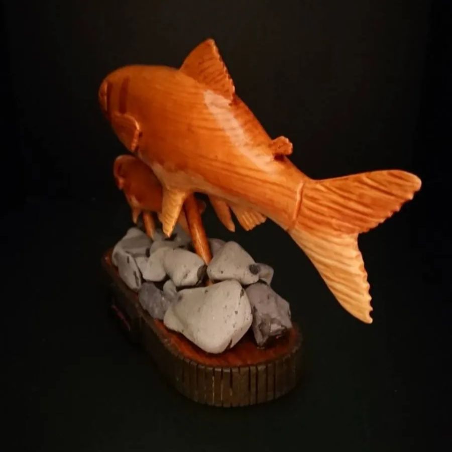 🌲ウッドカービング🌲「鮎」🐟️木彫り 完全一点物ハンドメイド - メルカリ